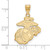 LogoArt U.S. Marine Corps Pendant - Gold-Tone Sterling Silver Large - View 2