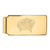LogoArt Columbus Blue Jackets Money Clip - Sterling Silver Gold-Tone