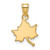 LogoArt Indiana State University Pendant - Sterling Silver Gold-Tone I-S Small