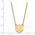 LogoArt Quinnipiac University Necklace - Sterling Silver Gold-Tone Letter Q Small Pendant 18 Inch - View 2