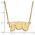 LogoArt Texas Christian University Necklace - Sterling Silver Gold-Tone T-C-U Small Pendant 18 Inch - View 3