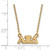 LogoArt Alpha Xi Delta Necklace - Sterling Silver Gold-Tone Sorority Greek Letters Extra Small Pendant 18 Inch - View 2