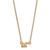 LogoArt Delta Gamma Necklace - Sterling Silver Gold-Tone Sorority Greek Letters Extra Small Pendant 18 Inch