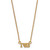 LogoArt Gamma Phi Beta Necklace - Sterling Silver Gold-Tone Sorority Greek Letters Extra Small Pendant 18 Inch