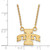 LogoArt Iowa State University Necklace - Sterling Silver Gold-Tone Small Pendant 18 Inch - View 2