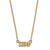 LogoArt Pi Beta Phi Necklace - Sterling Silver Gold-Tone Sorority Greek Letters Extra Small Pendant 18 Inch