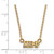 LogoArt Pi Beta Phi Necklace - Sterling Silver Gold-Tone Sorority Greek Letters Extra Small Pendant 18 Inch - View 2