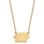 Sterling Silver Gold-Tone LogoArt Saint Joseph'S University Hawks Small Pendant 18 Inch Necklace - View 2