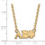 LogoArt Alpha Epsilon Phi Necklace - Sterling Silver Gold-Tone Sorority Greek Letters Medium Pendant 18 Inch - View 2