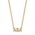 LogoArt Alpha Sigma Alpha Necklace - Sterling Silver Gold-Tone Sorority Greek Letters Medium Pendant 18 Inch