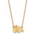 LogoArt California State University Fresno Necklace - Sterling Silver Gold-Tone Bulldog Small Pendant 18 Inch