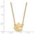 LogoArt Vancouver Canucks Necklace - Sterling Silver Gold-Tone Small Pendant 18 Inch - View 2