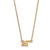 LogoArt Delta Gamma Necklace - Sterling Silver Gold-Tone Sorority Greek Letters Medium Pendant 18 Inch