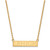 LogoArt Lehigh University Necklace - Sterling Silver Gold-Tone Large Bar Pendant 18 Inch