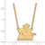 LogoArt New Mexico State University Necklace - Sterling Silver Gold-Tone Aggies Large Pendant 18 Inch - View 2