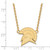 LogoArt San Jose State University Necklace - Sterling Silver Gold-Tone Spartan Large Pendant 18 Inch - View 2