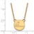 LogoArt Samford University Necklace - Sterling Silver Gold-Tone Small Disc Pendant 18 Inch - View 2