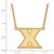 LogoArt Xavier University Necklace - Sterling Silver Gold-Tone Letter X Large Pendant 18 Inch - View 2