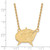 LogoArt Columbus Blue Jackets Necklace - Sterling Silver Gold-Tone Large Pendant 18 Inch - View 2