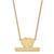 LogoArt Eastern Illinois University Necklace - Sterling Silver Gold-Tone Large Pendant 18 Inch