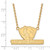 LogoArt Eastern Illinois University Necklace - Sterling Silver Gold-Tone Large Pendant 18 Inch - View 2