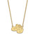 LogoArt Gonzaga University Necklace - Sterling Silver Gold-Tone G-U Bulldog Large Pendant 18 Inch