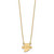 LogoArt Indiana State University Necklace - Sterling Silver Gold-Tone Sycamores Small Pendant 18 Inch - View 2