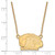 LogoArt Kent State University Necklace - Sterling Silver Gold-Tone Small Pendant 18 Inch - View 2