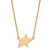 LogoArt Dallas Stars Necklace - Sterling Silver Gold-Tone Large Pendant 18 Inch
