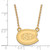 LogoArt St. Cloud State University Necklace - Sterling Silver Gold-Tone Small Pendant 18 Inch - View 2