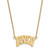 Sterling Silver Gold-Tone LogoArt University of Nevada-Las Vegas U-N-L-V Small Pendant 18 Inch Necklace