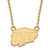 LogoArt University of Texas at El Paso Necklace - Sterling Silver Gold-Tone Sm Pendant 18 Inch