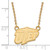 LogoArt University of Texas at El Paso Necklace - Sterling Silver Gold-Tone Sm Pendant 18 Inch - View 2