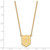 LogoArt Vegas Golden Knights Necklace - Sterling Silver Gold-Tone Large Pendant 18 Inch - View 2