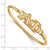 LogoArt Alpha Phi Bracelet - Sterling Silver with Gold-Tone Small Hook and Clasp Bangle - View 3