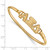 LogoArt Alpha Xi Delta Bracelet - Sterling Silver with Gold-Tone Small Hook and Clasp Bangle - View 3
