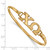 LogoArt Chi Omega Bracelet - Sterling Silver with Gold-Tone Hook and Clasp Bangle - View 3