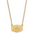 Sterling Silver Gold-Tone LogoArt Jacksonville State U. Small Pendant 18 Inch Necklace