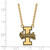 Sterling Silver Gold-Tone LogoArt U of Idaho Vandals Large Enameled Pendant 18 Inch Necklace - View 2
