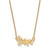 LogoArt University of Nebraska Necklace - Sterling Silver Gold-Tone Huskers Script Small Pendant 18 Inch