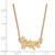 LogoArt University of Nebraska Necklace - Sterling Silver Gold-Tone Huskers Script Small Pendant 18 Inch - View 2