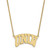Sterling Silver Gold-Tone LogoArt University of Nevada-Las Vegas U-N-L-V Large Pendant 18 Inch Necklace