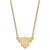 LogoArt University of New Orleans Necklace - Sterling Silver Gold-Tone U-N-O Small Pendant 18 Inch - View 2