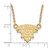 LogoArt University of New Orleans Necklace - Sterling Silver Gold-Tone U-N-O Small Pendant 18 Inch - View 3