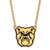 LogoArt Butler University Necklace - Sterling Silver Gold-Tone Bulldog Enameled Large Pendant 18 Inch