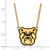 LogoArt Butler University Necklace - Sterling Silver Gold-Tone Bulldog Enameled Large Pendant 18 Inch - View 2