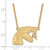 Sterling Silver Gold-Tone LogoArt Florida A and M University Rattler Large Pendant 18 Inch Necklace - View 2
