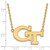 LogoArt Georgia Institute of Technology Necklace - Sterling Silver Gold-Tone G-T Large Pendant 18 Inch - View 2