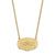 Sterling Silver Gold-Tone LogoArt Jacksonville State U. Large Pendant 18 Inch Necklace