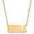 LogoArt Southern Illinois University Necklace - Sterling Silver Gold-Tone S-I-U Large Pendant 18 Inch